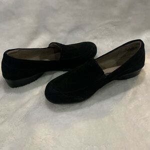 Naturalizer black suede slip on loafers size 9.5, box included